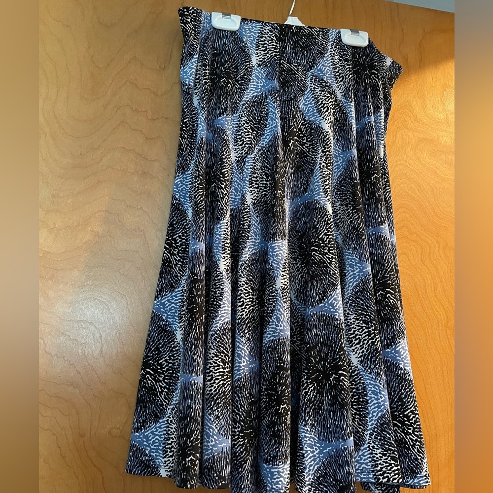 Blue, Black, and White  Skirt. Size Medium